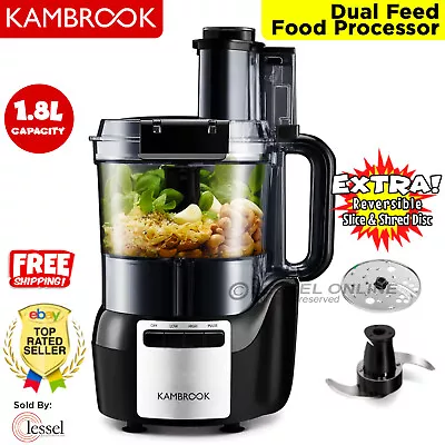 Kambrook Food Processor Blender Shredder Slicer Stainless Steel Blades Pulse  • $163.46