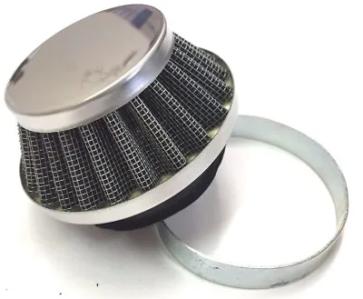 Silver 58mm Short Air Filter Cleaner For Universal Scooter Moped Mini Bike • $10.95