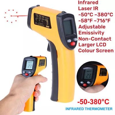 Laser Infrared Thermometer Temperature Gun Barbecue Grilling Pizza Oven Cooking • $18.99