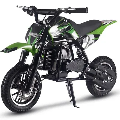 MotoTec DB-01 50cc 2-Stroke Kids Gas Dirt Bike Green Ages 13+ Starter Bike • $349