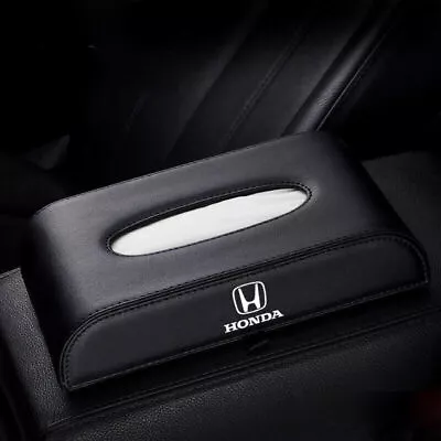 Black/Red Leather Car Tissue Box Interior Decoration For Honda Car Accessories • $16.71