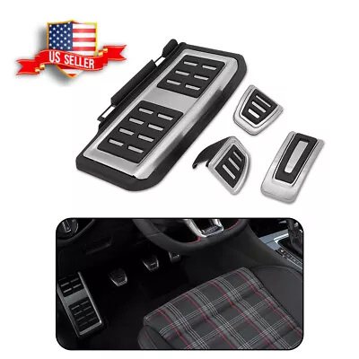 4PC Car Gas Brake Pedal Cover No-Slip For Volkswagen VW Golf 7 VII GTi MK7 12-18 • $29.63