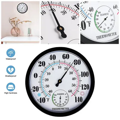 9.84'' Large Wall Hanging Thermometer Meter Indoor Outdoor Garden Home • £16.69