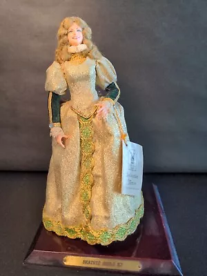 Marin Chiclana Beatriz Siglo XV Doll & Wood Stand Vintage • $25
