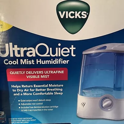 Vicks UltraQuiet Cool Mist Humidifier 1.2 Gal Up To 24Hrs Med/Lg Room V5100NS • $29.25