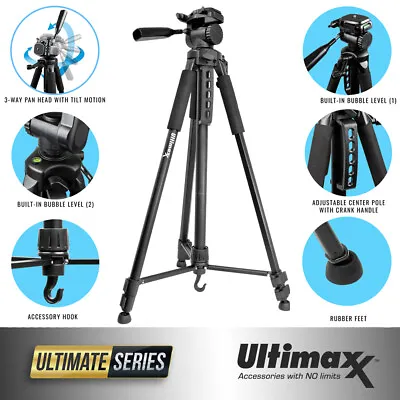 $35.95 • Buy Ultimaxx 75  Professional Lightweight Tripod For Canon Nikon Sony