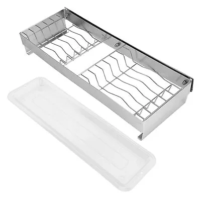 Wall Hanging 304 Stainless Steel Single Layer Dish Plate Drying Rack Drainer SD • £26.47