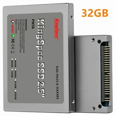 $35.77 • Buy 32GB KingSpec 2.5-inch PATA/IDE SSD Solid State Disk MLC Flash SM2236 Controller
