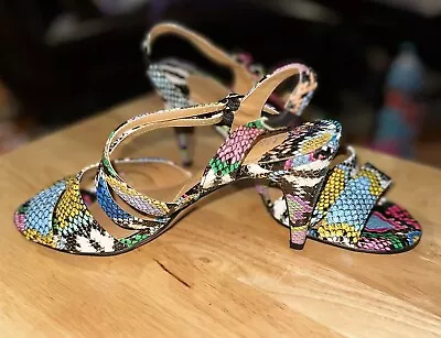 J Renee Multicolor Snakeskin Sandals Size 10 • $30