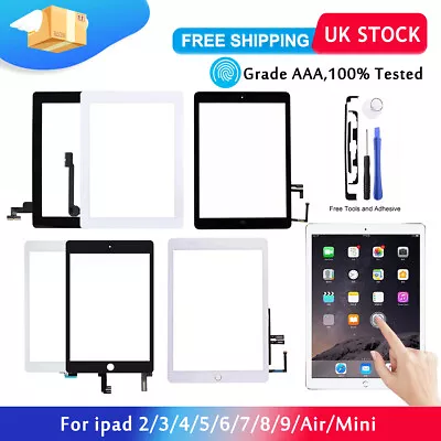 £10.99 • Buy For IPad 2/3/4/5/6/7/8/9 Mini Air 1 2 3 Front Digitizer Touch Screen Replacement