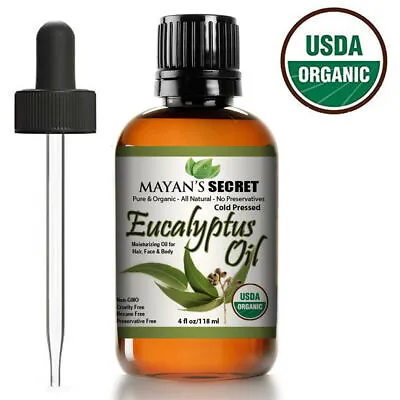 100% Pure Certified USDA Organic Eucalyptus Therapeutic Grade Essential Oil  • $13.99