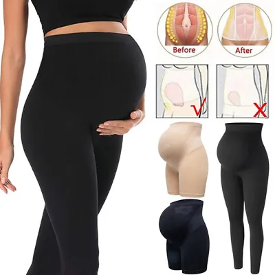 £14.79 • Buy Women Maternity Leggings Over Belly Pregnancy Shaper Workout Yoga Pants Trousers