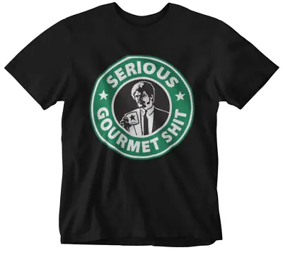 Pulp Fiction T-Shirt Serious Coffee Gourmet Sh1t Logo Retro 80s 90s Yolo • £9.99