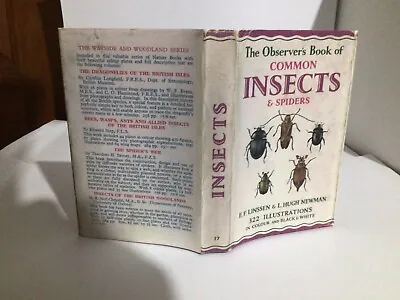 Observers Book Of Common Insects & Spiders 1956 + Copy D/J • £12.99