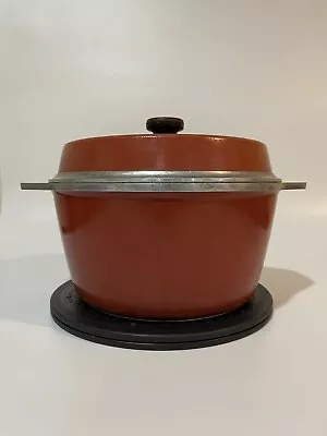 $180 • Buy Vintage Kitchen Fair KF Stock Pot Cast Aluminum Dutch Oven 12 Inch Red