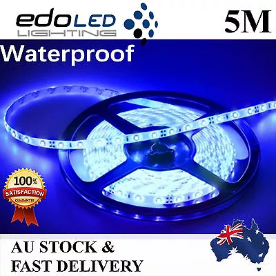 $9.61 • Buy 12V Blue Waterproof Flexible LED Strip Lights 5M 300 LED 3528 SMD Light Car Boat