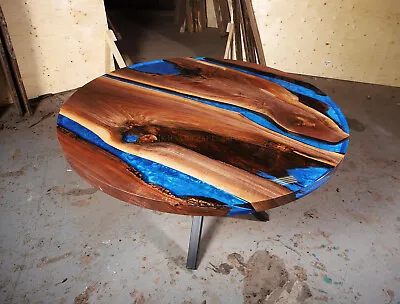 Round Epoxy Resin Coffee Console Table Top Table Kitchen Platter Home Decor  • $215.05