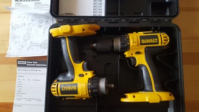 £19.11 • Buy DeWalt DC725 18v Hammer Drill X 2 Inc Case