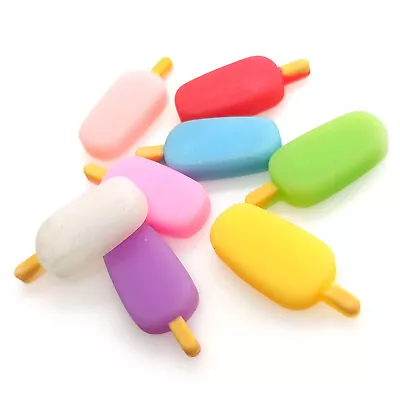 £2.79 • Buy 5pcs Mix Ice Cream Lollies Resin Flatback Cabochons Embellishment Decoden Craft 