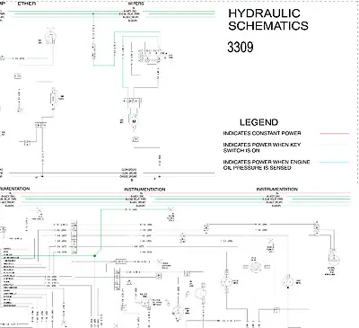 CASE IH HAY  MOWER CONDITIONERS 3309 Hydraulic Schematic Manual Diagram • $209.30