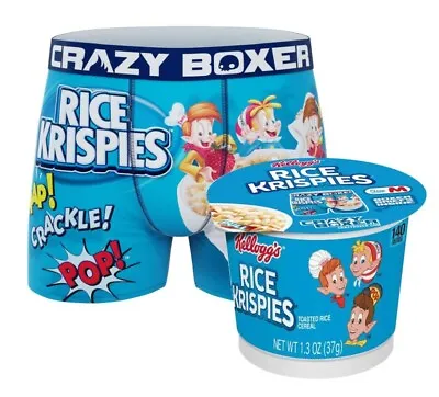 Rice Krispies Cereal Boxer Briefs GIFT BOX Men's Size S M L XL Novelty L11 • $18.99