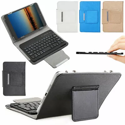 Removable Wireless Keyboard+Universal Leather Case Cover Stand For 7~8  Tablets • $21.99