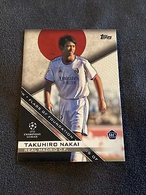 2021-22 UEFA Champions League Soccer Flags Of Foundation Takuhiro Nakai RC FF-2 • $3.99