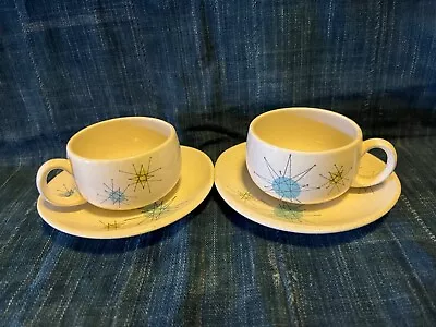 Vintage Franciscan Starburst Set Of Coffee Cups With Saucers • $45