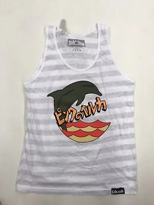 Pink Dolphin White Gray Script Pool Tank Mens 2XL Sample Nice New Rare 1 Of 1 • $25.99