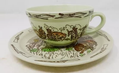 Coffee Cup & Saucer Vernon Kilns Winchester 73 (Discoloration) C. 1950 - 1954 • $22.50