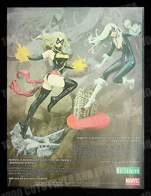 Black Cat & Ms. Marvel Bishoujo Figures Kotobukiya 2010 Print Magazine Ad Poster • $9.99