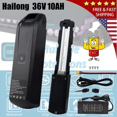 36V 10Ah Hailong Ebike Battery For 250W 350W 500W 750W Electric Bicycles Motor • $162