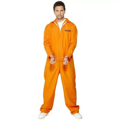 Escaped Prisoner Costume Orange Costume Halloween Fancy Dress • $25.28