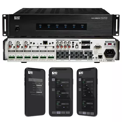 OSD 6 Zone Multi Room Amplifier App Control 80W Zone 6x Inputs Audio Matrix • $899.99