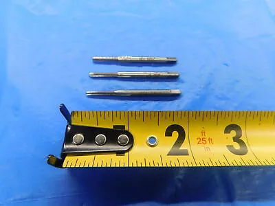 3 Pcs Set 4 40 Nc Gh2 Hss Plug Taper & Bottoming Taps 3 Str Fl 4 #4 .112 4-40 • $22.49