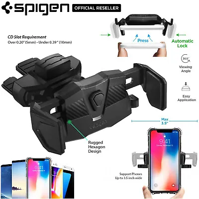 SPIGEN Universal Car Mount Phone Holder Kuel TMS24 One Tap CD Slot Cradle Dock • $44.99