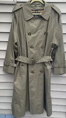 Mens Vintage Burberrys Of London Belted Trench Coat Double Breasted • $125