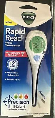 Vicks Rapid Read Digital Thermometer Professional Accuracy 2 Seconds Flexible • $10