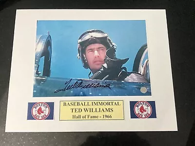 Ted Williams Signed 5x7 Photo In A 8x10 Matt With COA. HOF • $0.99