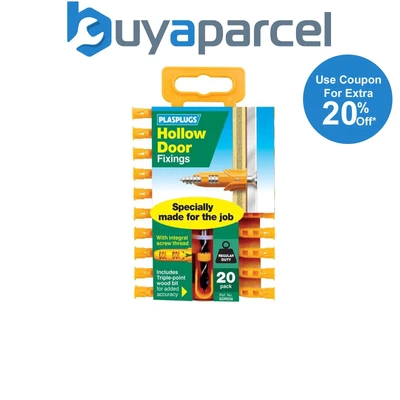 £8.95 • Buy Plasplugs SDR556CC SDR556 Hollow Door Fixings (20) PLASDR556