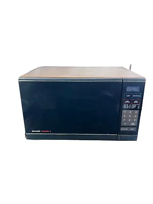 Vintage Sharp Carousel II Microwave Oven Wood Grain R-5A51 1989 Tested Working • $141.08