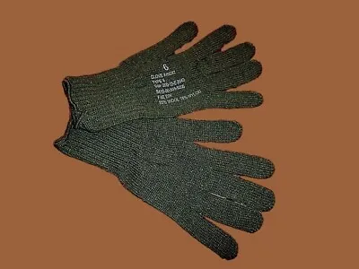 U.s Military Style D3a Cold Weather Glove Liners 85% Wool 15% Nylon Sz 6 X-large • $11.95