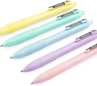 Zebra Z-Grip Smooth Pastel Ballpoint Pen Sets | Black Ink | Novelty | Stationery • £3.99