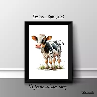 Cow Animals Farm  A4 Print Picture Poster Wall Art Home Decor Unframed Gift New • £3.99