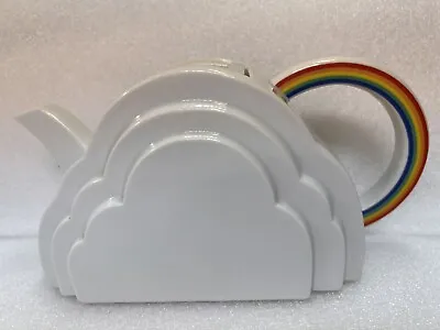 Rare Vintage 1978 Vandor San Francisco Porcelain Clouds & Rainbow Teapot • $495