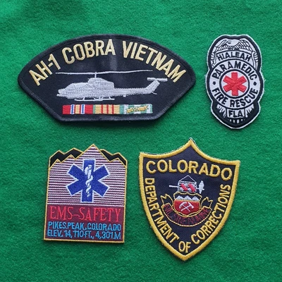 £6.99 • Buy 4 X Obsolete American Police/Fire/Medic/Prison Cloth Patches Badge USA (417)