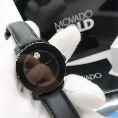 MOVADO Bold MB.01.3.29.6024 Black PVD 36 Mm Leather Quartz WOMANS WATCH R26-06 • $95.99