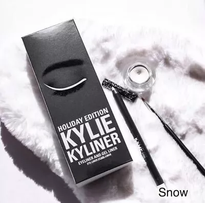 Authentic Kylie Cosmetics Holiday Edition Kyliner Eyeliner And Gel Liner In Snow • $60