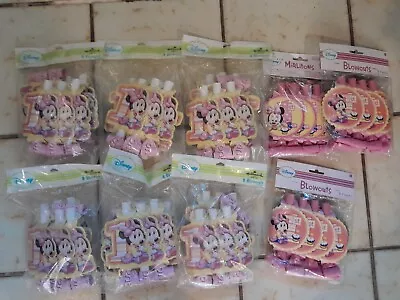 Disney Minnie Mouse 1st Birthday Party Blow Outs Favors 9 Packs 8 Per Package • $9.99