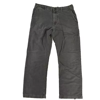 Banana Republic Moleskin Pants Men 40x36 Gray Soft Heavyweight Brushed Cotton • $39.99